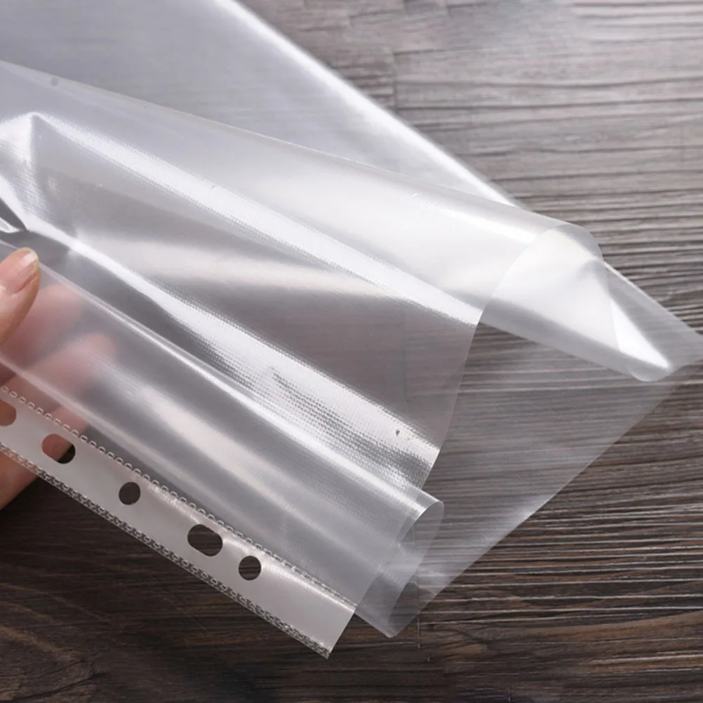 

100Pcs A4 Clear Bags Transparent File Holders Plastic Waterproof Document Folders for Office School Use