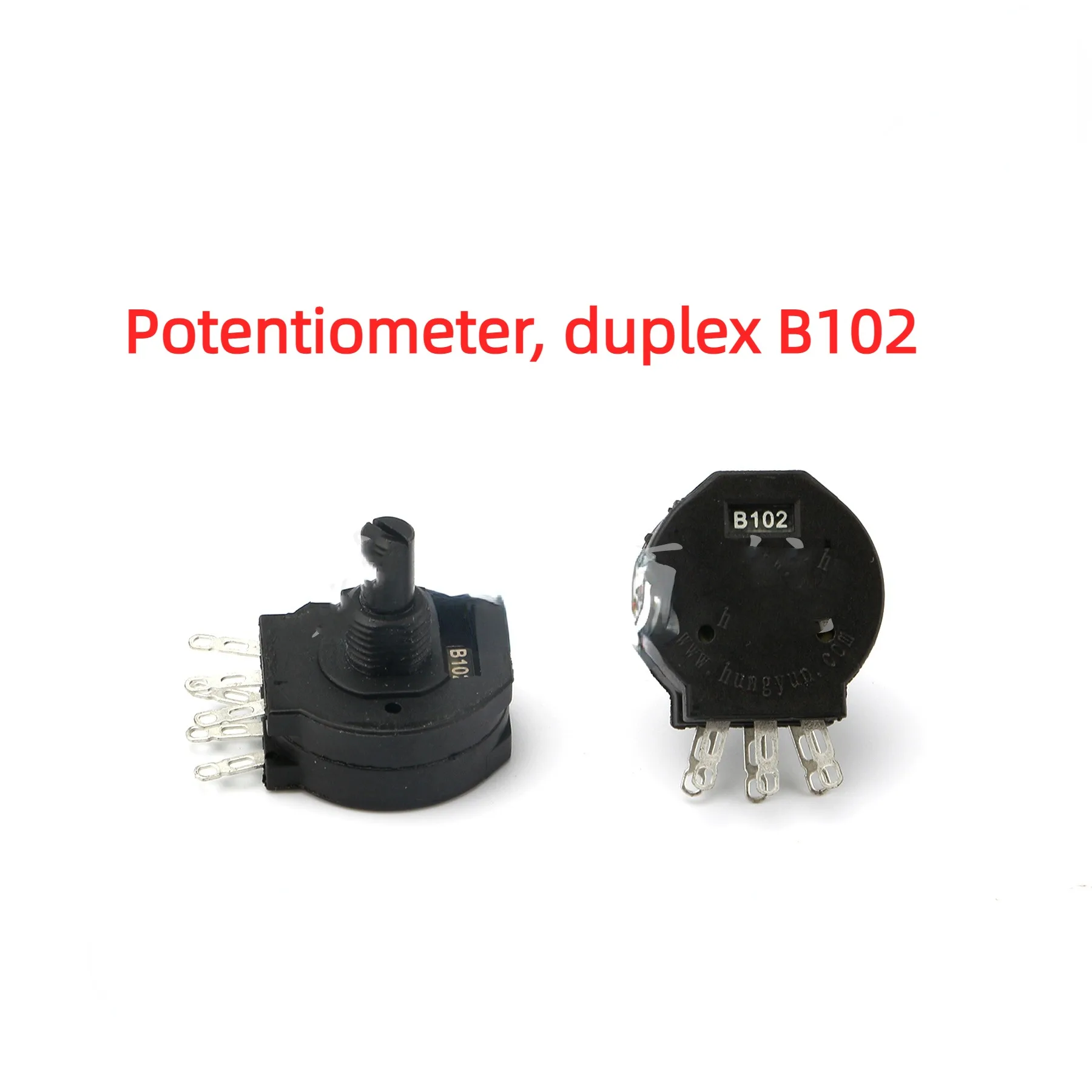 5Pcs Welding Machine B102 Double Potentiometer with Wire 2W1K RVS28 B102 Potentiometer Double Plastic Potentiometer