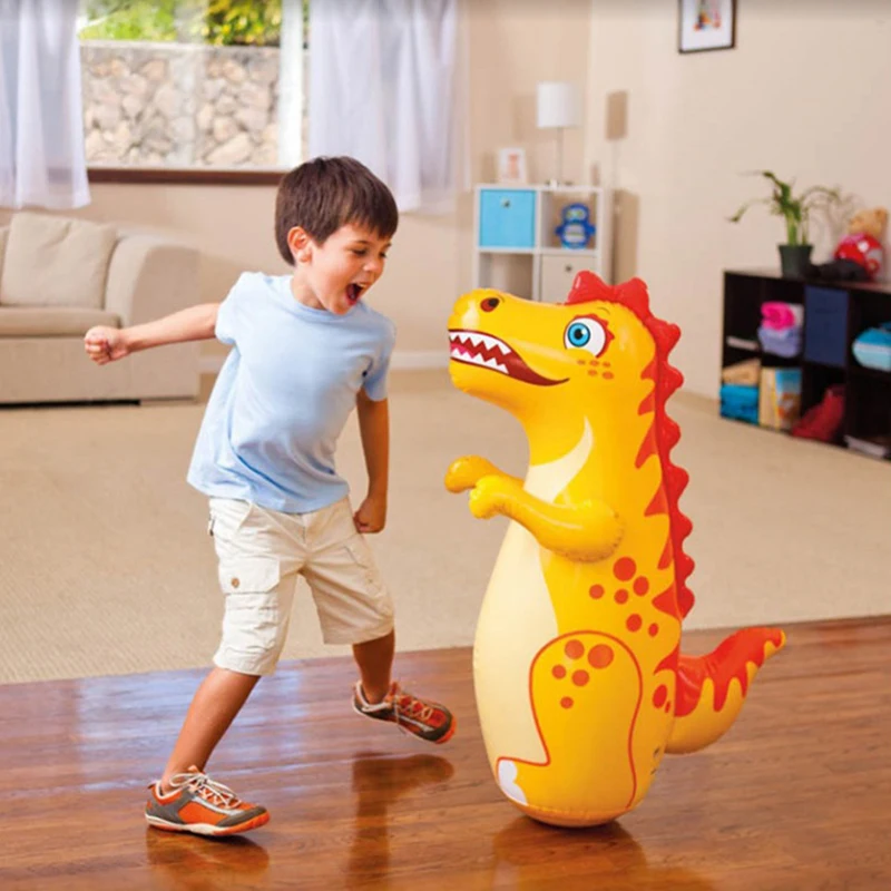 Inflatable Tumbler Boxing Standing Punching Bag Dinosaur Model Parent Child Toys For Kids Games Sport Activity Outdoors Gifts