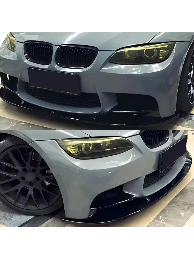 Przedni Splitter Spojler Dyfuzor Ochraniacz Zderzaka Samochodowego Do BMW Serii 3 E90 E92 E93 M3 2007-2013 Bodykit Tuning ABS Czarny Połysk — 2