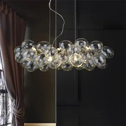Gross Grande pendant lamp led amber Glass Bubble Hanging Light art balloon light Living Room Decor cloth shop kid's room lamp