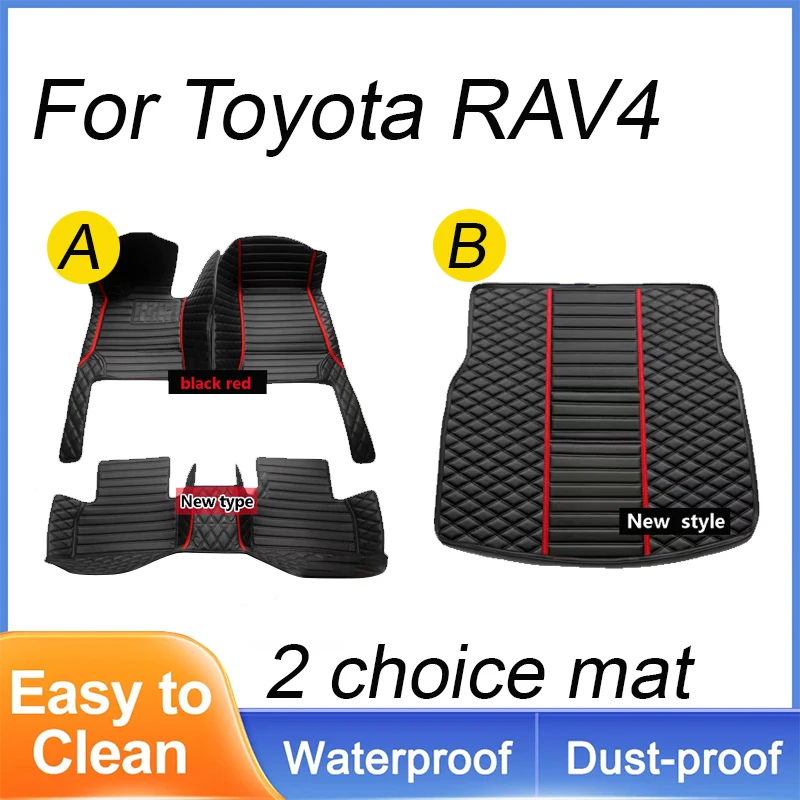 

Car Floor Mats For Toyota RAV4 Vanguard XA30 2006~2012 Carpet Auto Durable Rugs Luxury Leather Mat Anti Dirt Pad Car Accessories