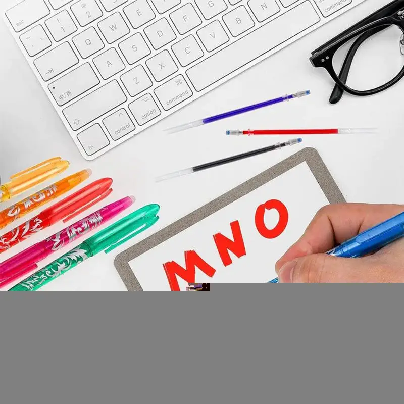 Stylos effaçables à pointe fine pour adultes et enfants, stylos à bille assortis, 8 documents, 12 documents, encre, dessin, écriture, licence, 0.5mm