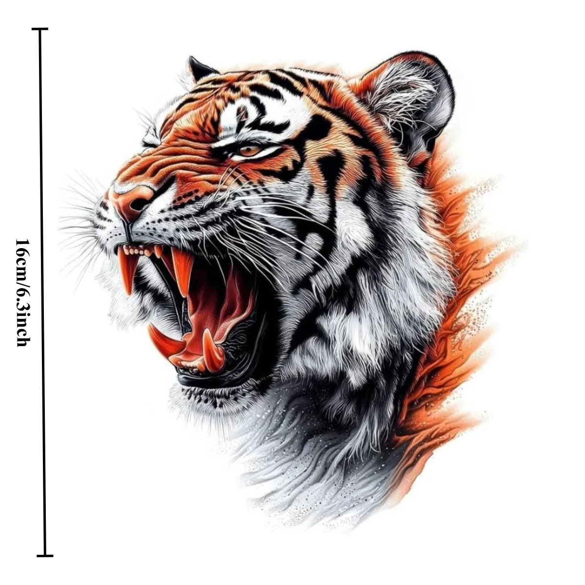 Roaring Tiger Head Vinyl Sticker for Car Window Trunk Windshield Laptop Decor