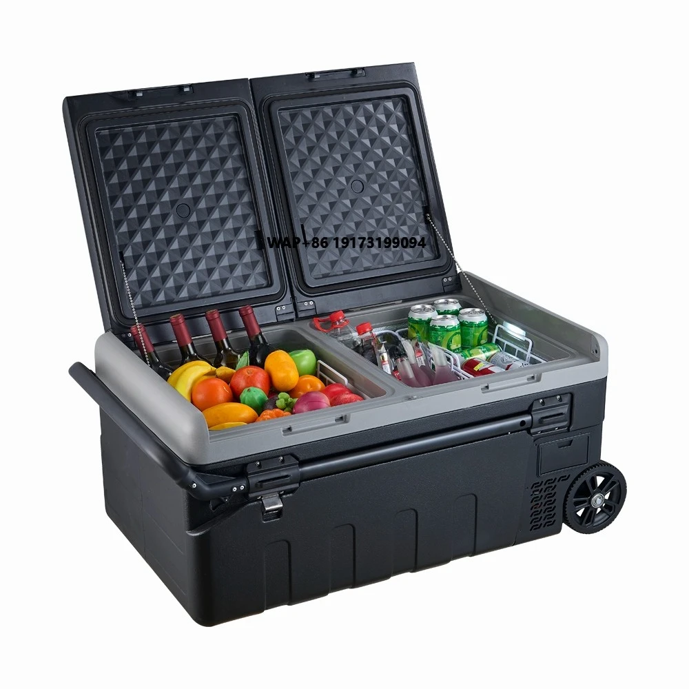 

CoolRide 75L Portable Electric Mini Car Truck Fridge Cooler with Compressor Equipped with Batteries