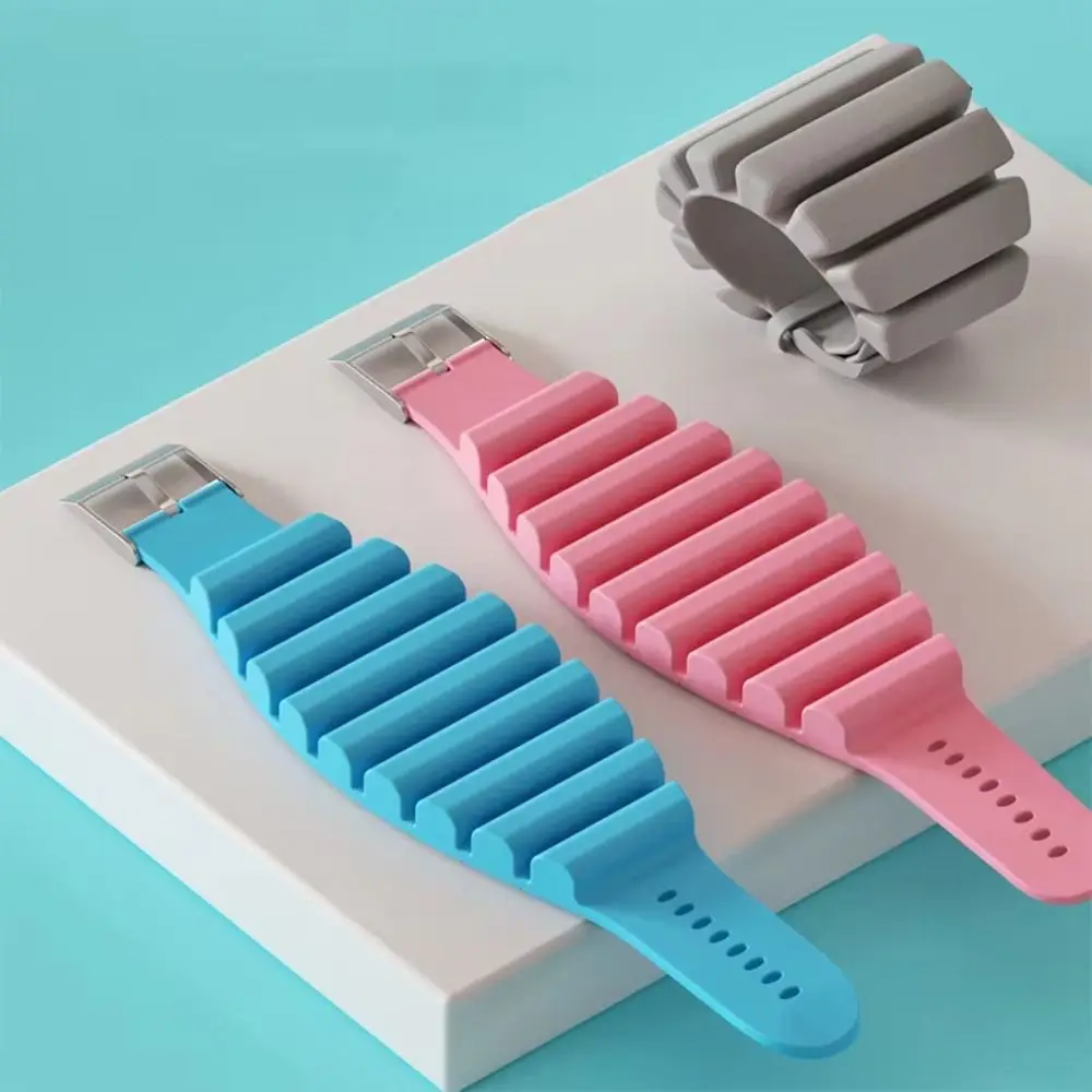 1 زوج 2 رطل المعصم الوزن سوار سيليكون اليوغا المرجح شريط للرسغ قابل للتعديل الجلد ودية الوزن الحاملة أجهزة لياقة بدنية