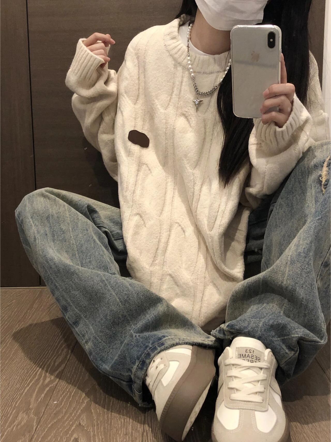 Maglione lavorato a maglia versatile allentato casual morbido accogliente da donna Autunno Inverno Nuovo Sle Trendy Top Confortevole Calore Riscaldamento Lungo S...