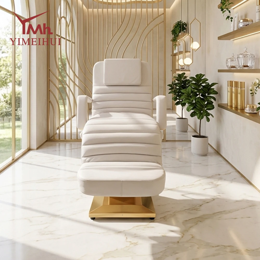 Premium Professional Curved Lash Cosmetic Bed Electric Facial Beauty Massage Table Modern Salon Furniture For Beauty Institution