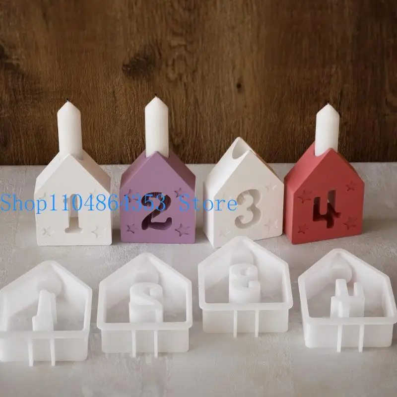 652F Flexible Silicone Mold for Personalize Number Designs Portable for Festival Occasions and Home Decoration