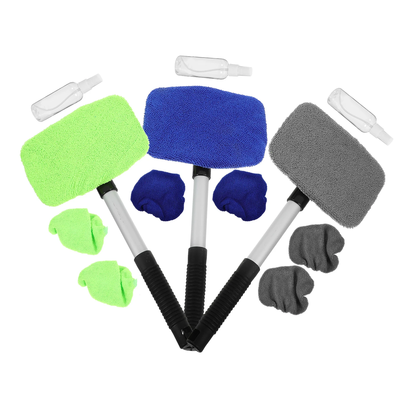 

Cleaning Brush Set Car Rearview Mirror Wiper Window Squeegee Windshield Scraper Long Handle Replacement Cloth Auto Glass Cleaner