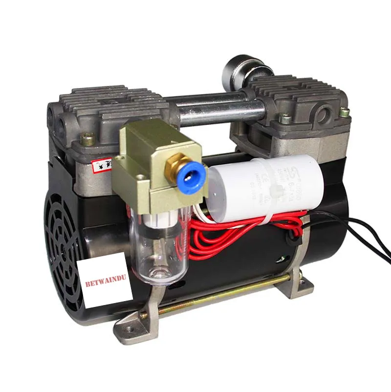 160W 110V/220V Oilless Vacuum Suction Pump for Vacuum -90KPA Ultimate Pressure Piston Vacuum Pump