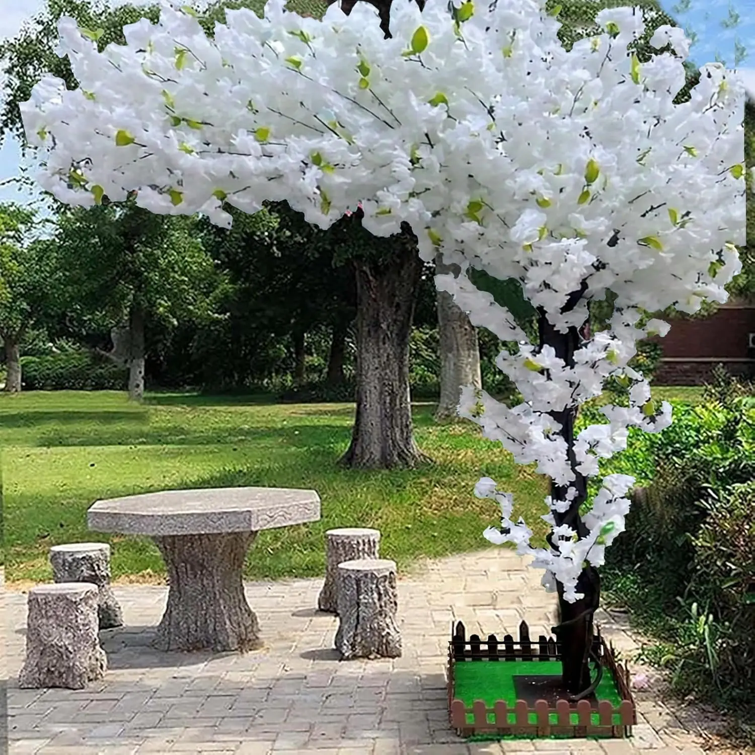 

Artificial Cherry Blossom Tree Handmade White Fake Flor Artificial Decorativa Centerpieces for Home Office Decor