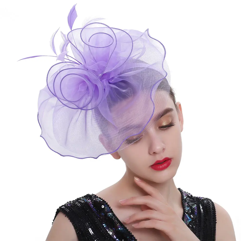 

1 pc Elegant Organza Hair Clip Headdress Party Costume Accessory Dance Performance Headwear For Women Girls