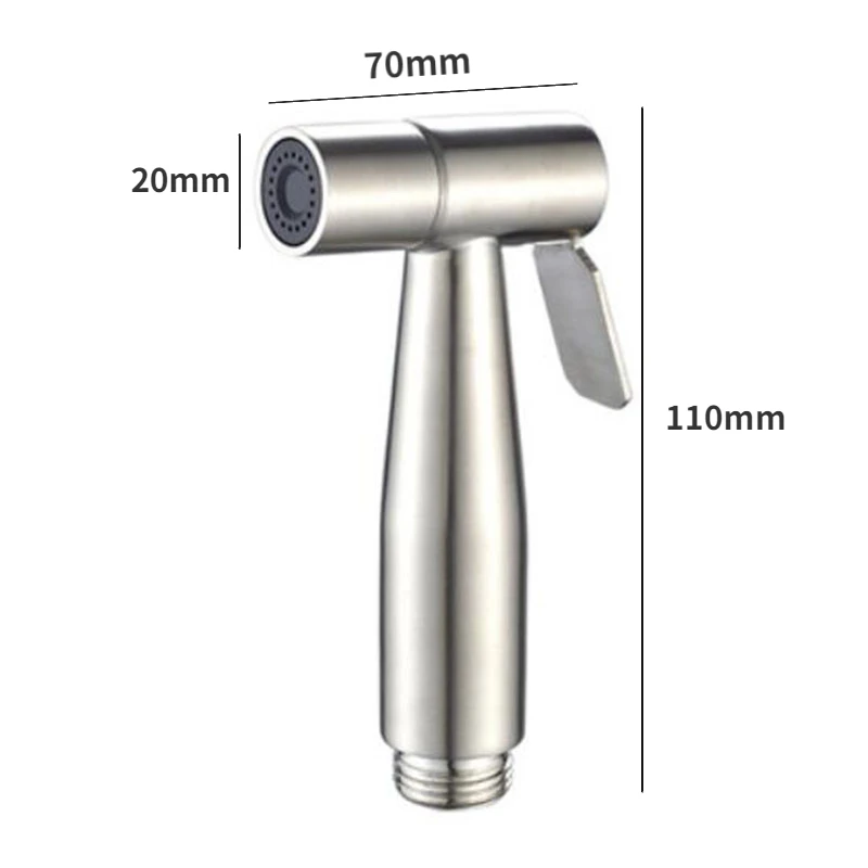 Toilet Sprayer Gun Stainless Steel Hand Bidet Faucet for Bathroom Hand Sprayer Shower Head Self Cleaning Bathroom Fixture