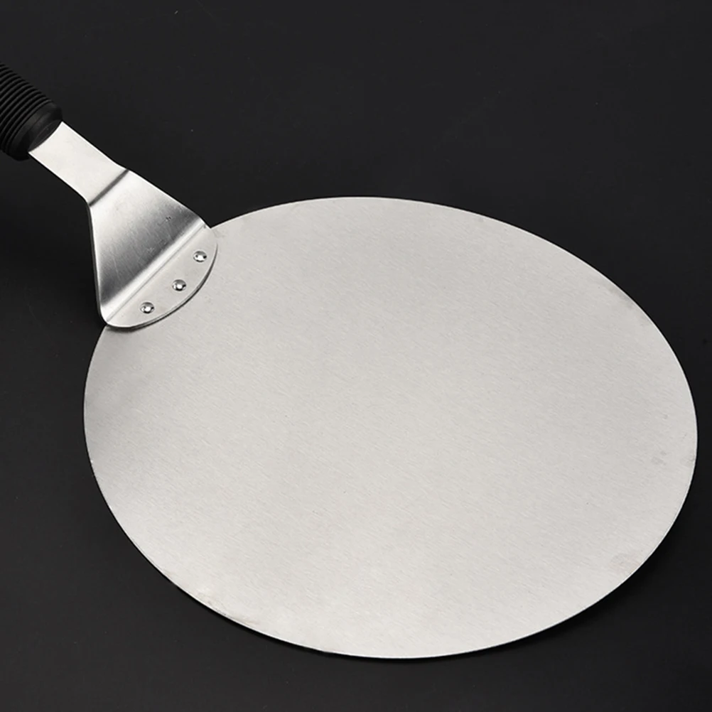 

Stainless Steel Round Pizza Spatula Baking Tool Ergonomic Design Hanging Hole Easy Storage Cake Bread Meat Cutting Gift Home Use