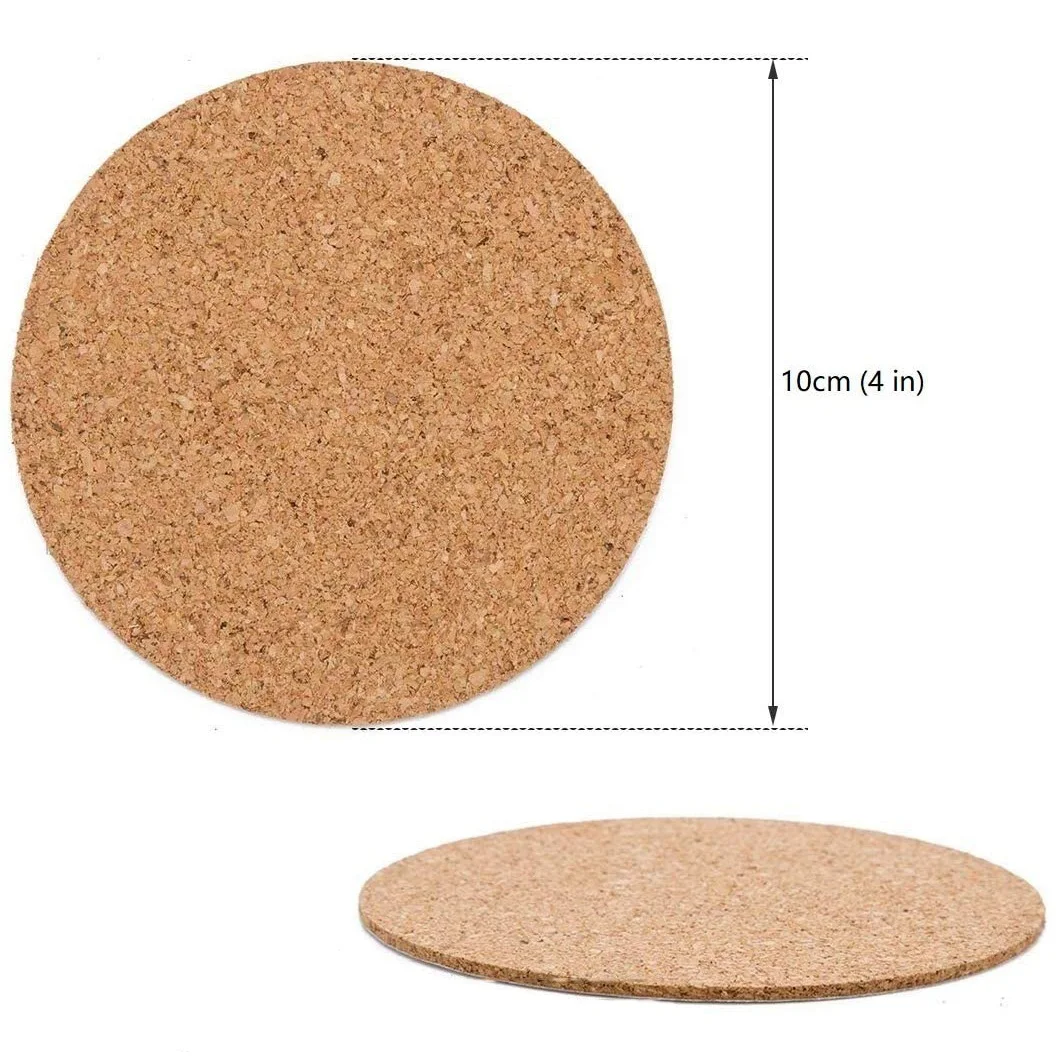 24 pezzi di sottobicchieri in sughero per bar e cucine domestiche-riutilizzabili che assorbono l'acqua e rispettose dell'ambiente fai da te