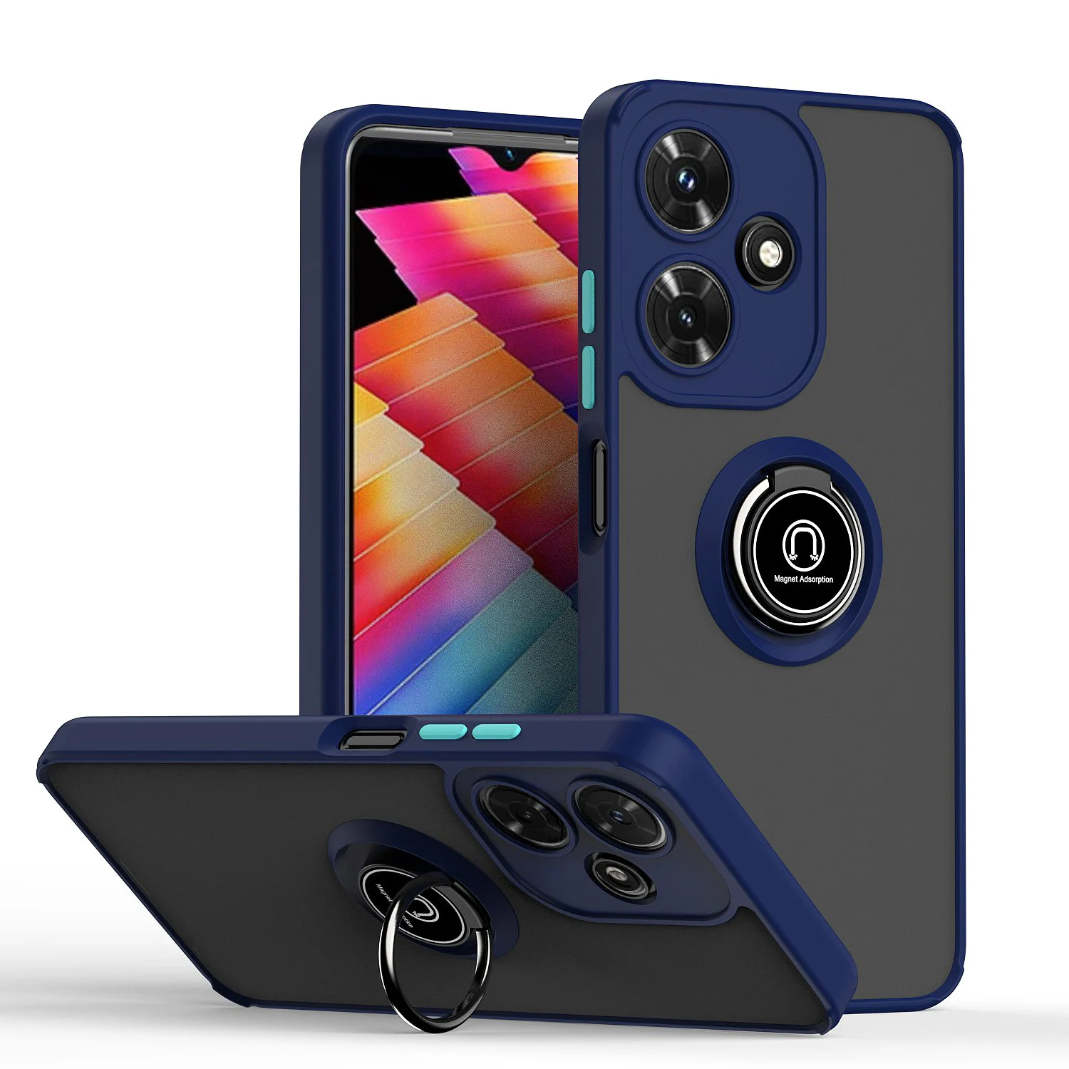 360 Rotation Bracket Case Cover for Infinix Hot 30i Vehicle Magnetic Case Hot 20 20S/Hot 12i/Hot 11S NFC Mobile Phone Funda Ring