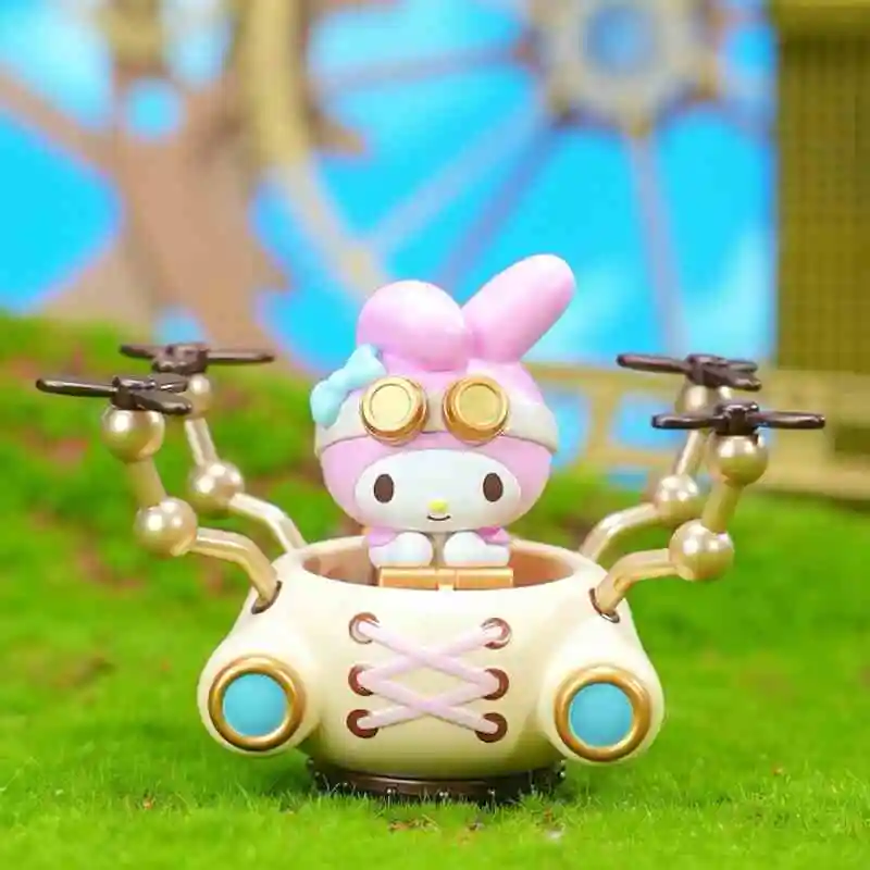 Figuras de la serie steampunk de la familia Sanrio, caja ciega, juego moderno, adornos kulomi, regalos periféricos