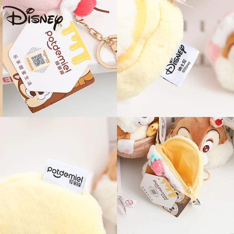 Disney Anime Chichititi Pendant Spring Cherry Blossom Series Plush Toy Doll Coin Purse Keychain Christmas Birthday Gifts For Kid