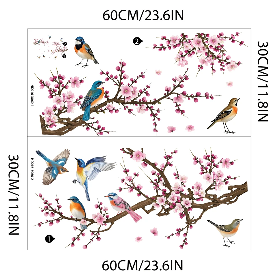 Branching Bird Cherry Blossom  - đánh giá và giá Flower Wall Panel