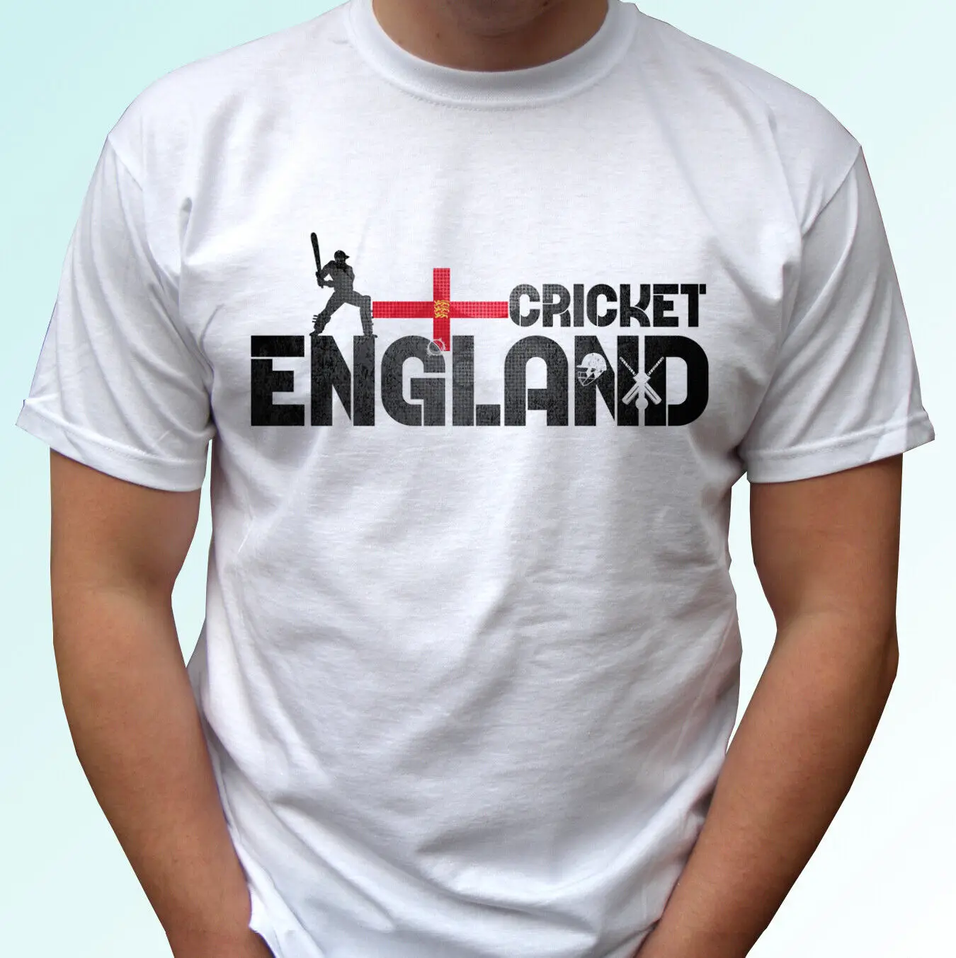 

England Cricket t shirt top flag great britain white tee mens womens kids sizes