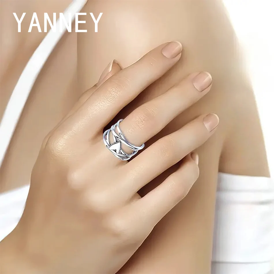 1pc 925 Sterling Silver Exquisite Heart Ring Fashion Women Charm Gift Jewelry Accessories Wedding Valentine's Day Ring view 3