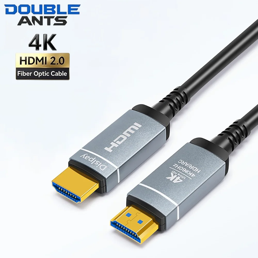 4K HDMI 2.0 Optical Fiber Cable 4K@60Hz 2K@240Hz 18Gbps HDR AOC HDMI Fiber Optic Cable for PS3/PS4 PC TV Projector Monitor Xbox