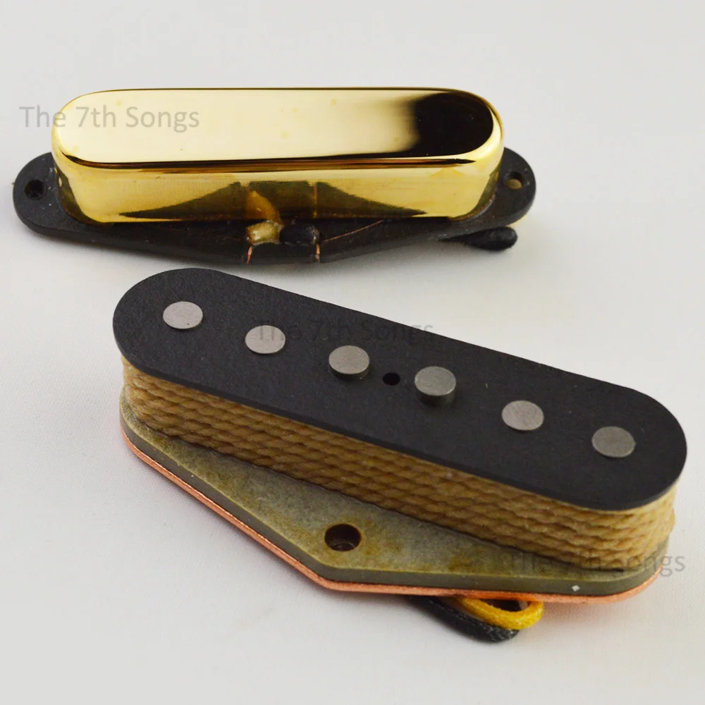 E-Gitarre TL 1964 Set/Steg-Tonabnehmer 7,4 K 9,4 K 60 S Hot Classics Alnico 3 Magnet Stagger Pole/Flat Pole Nickel/Gold – Detail 2