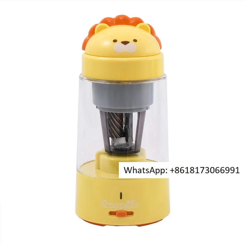 New fully automatic pencil sharpener for elementary school students, electric charging cartoon, automatic pen input