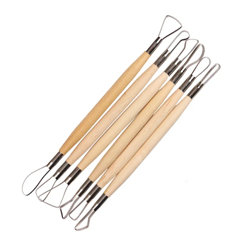 6PCS Wood Handle Sculpture Carving Tool Set - DIY Craft Wood Knife - Pottery Clay Craft - Great Quality