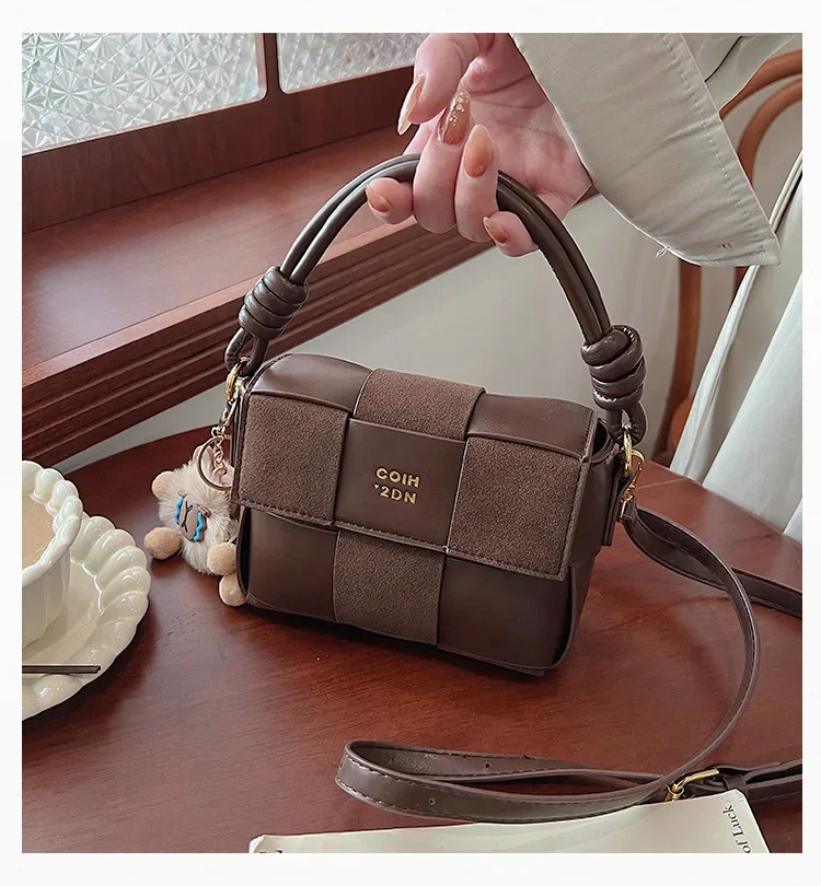 حقيبة كروس صغيرة كلاسيكية جديدة للخريف والشتاء، حقيبة مربعة صغيرة عصرية وغير رسمية، كتف واحد متعدد الاستخدامات للنساء