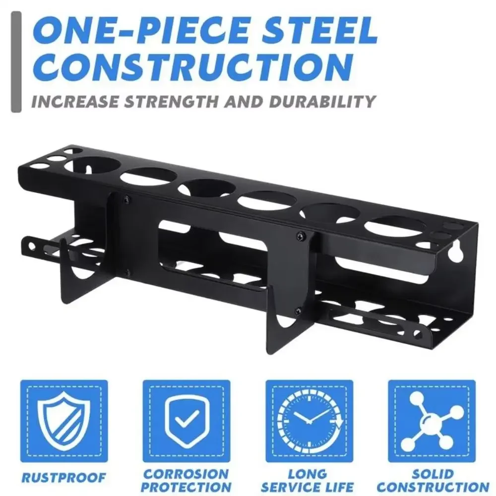 Wall Mounted Caulk Tube Holder Sturdy Wear-resistant Metal Grease Tube Rack Multiple Holes Large Capacity Sealant Organizer Rack