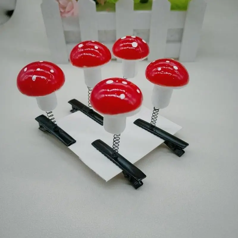 A52E Unique Mushroom Shaped Small Hair Clip Adorkable Mushroom Hair Barrettes Hair Adornment Hair Ornaments - Image 2