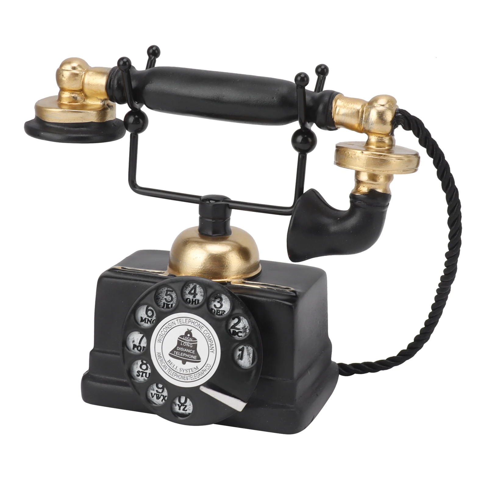 Telephone Model Decoration Resin Vintage Telephone Decor Statue for Home Living Room Bedroom Study Cafes Decoration