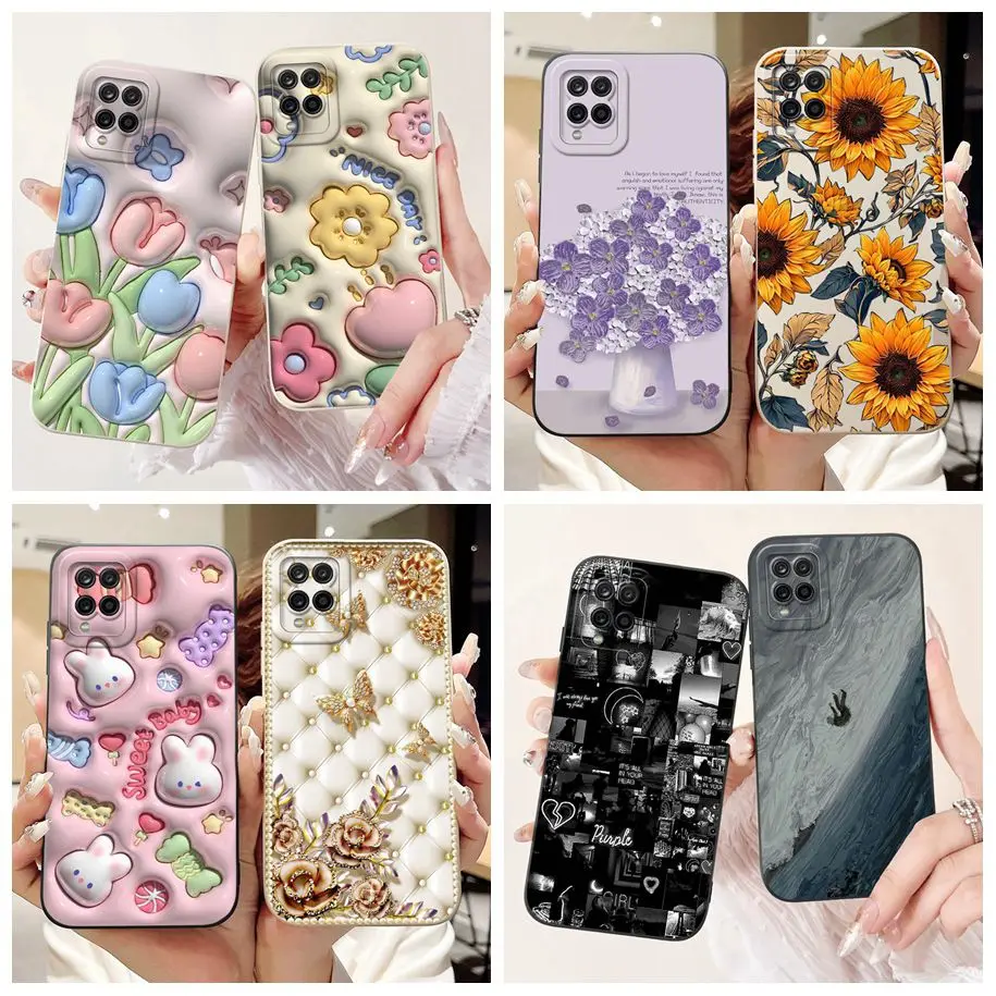 Case For Samsung Galaxy A22 M22 M32 4G Case SM-A225F SM-M225F SM-M325F Shockproof Cover Fashion Painted Soft Silicone Phone Capa