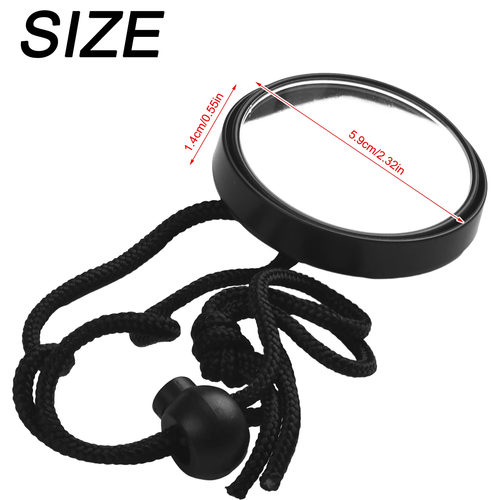 

Lightweight Diving Rearview Mirror With Cord Dive Safety Equipment For Dive BCD Side Hanging Snorkeling Underwater Accessories