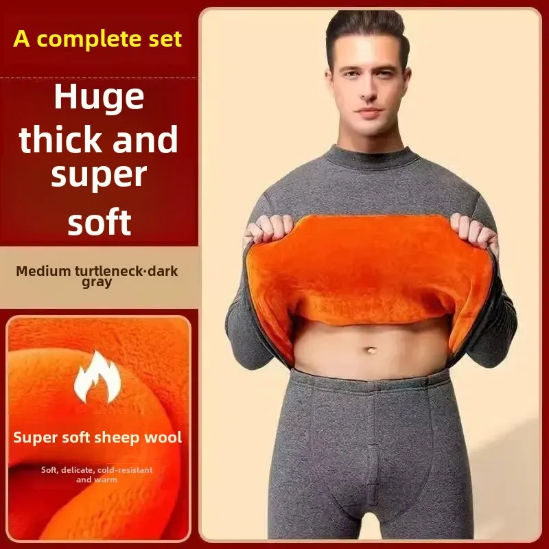 

Golden Fleece Suit Middle-Aged and Elderly Men's Polo/Turtle Neck Warm Bras Women's Thickened Fleece-Lined Autumn Coat Autumn Pa