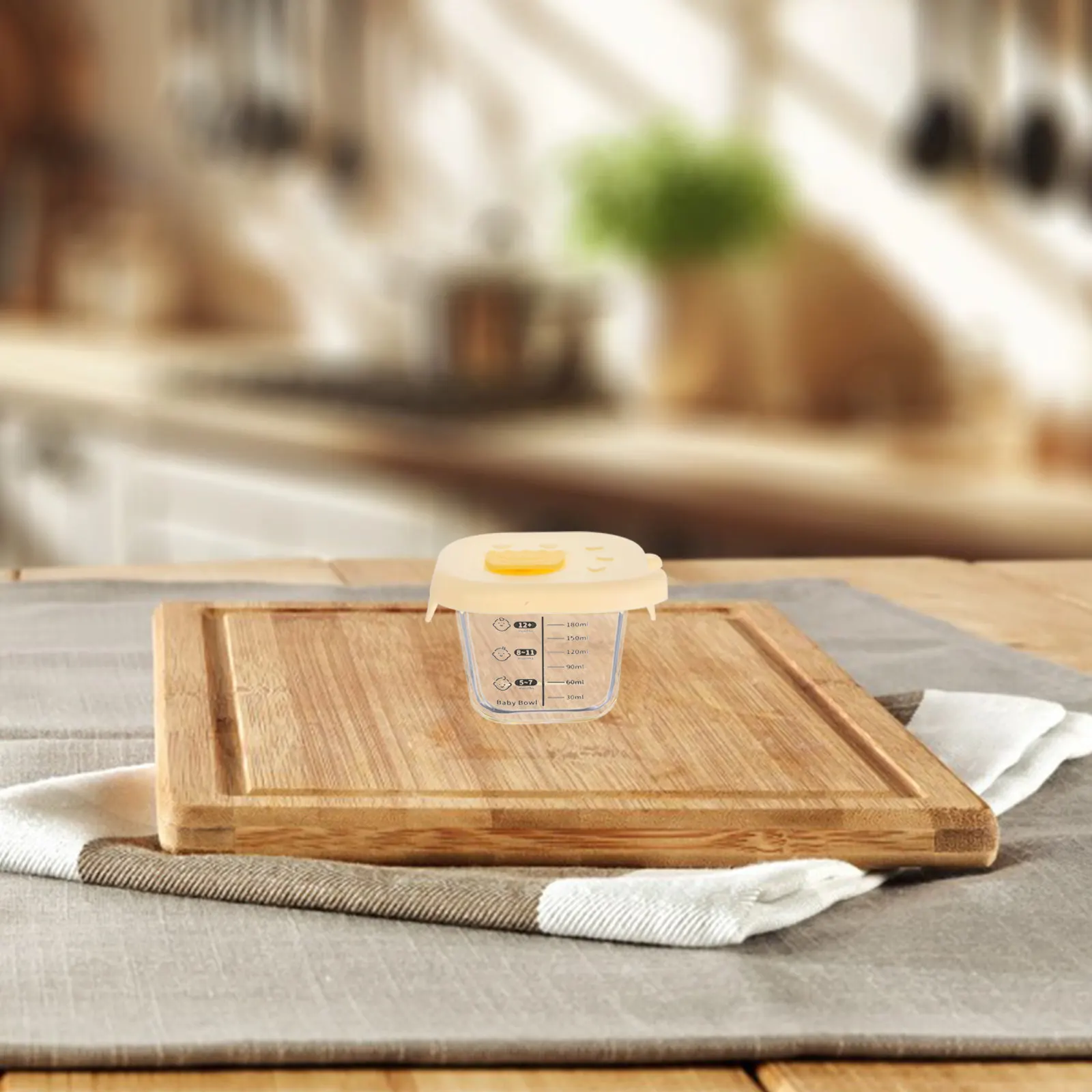 

2Pcs Baby Food Storage Bowls Glass 230Ml Leakproof Freezer Microwave Safe Thick Glass Containers Container for Rice