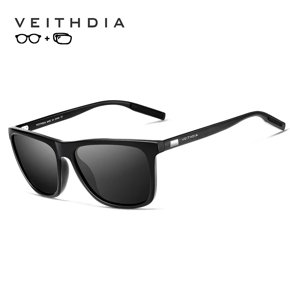 

VEITHDIA Customize Prescription HD Polarized UV400 protection Alloy Men glasses Photochromic Myopia Sunglasses Eyewear P06108