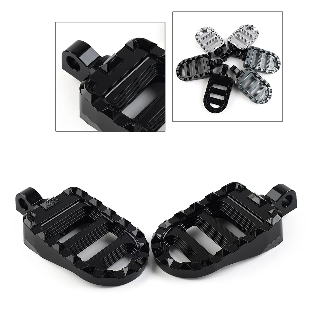 

2Pcs Motorcycle Front Footrests Foot Peg For Harley Davidson Softail Dyna Road King Electra Glide