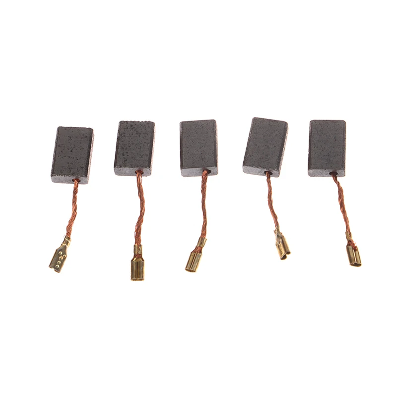 

10 шт. угольных щеток для двигателя 125 мм (5*10*15 мм) для угловой шлифовальной машины, аксессуары для резки и полировки, угольные щетки для электроинструмента