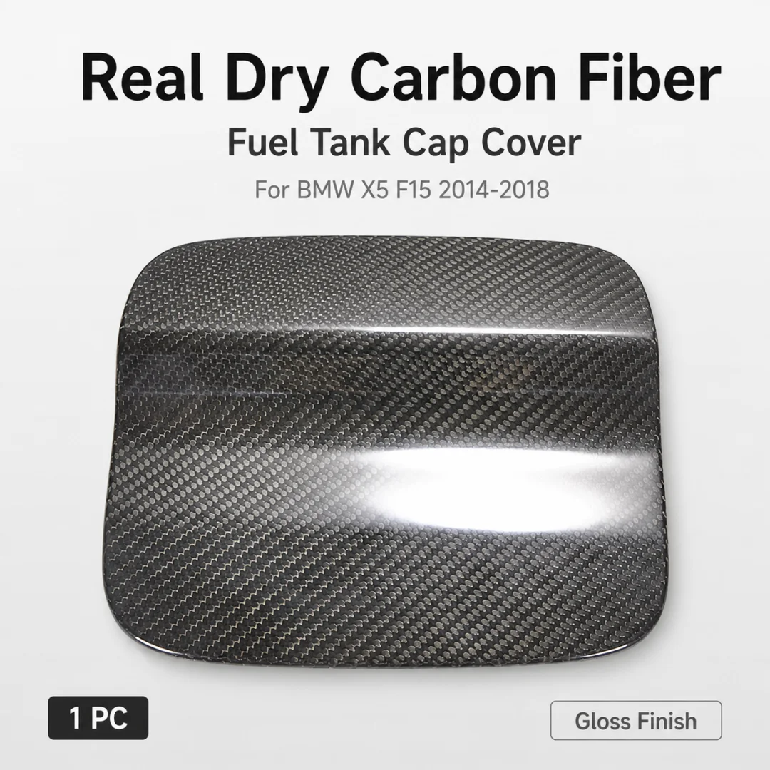 Genuine dry carbon fiber fuel tank cap sticker suitable for BMW X5 F15 2014-2018 dry carbon fuel tank cap cover.