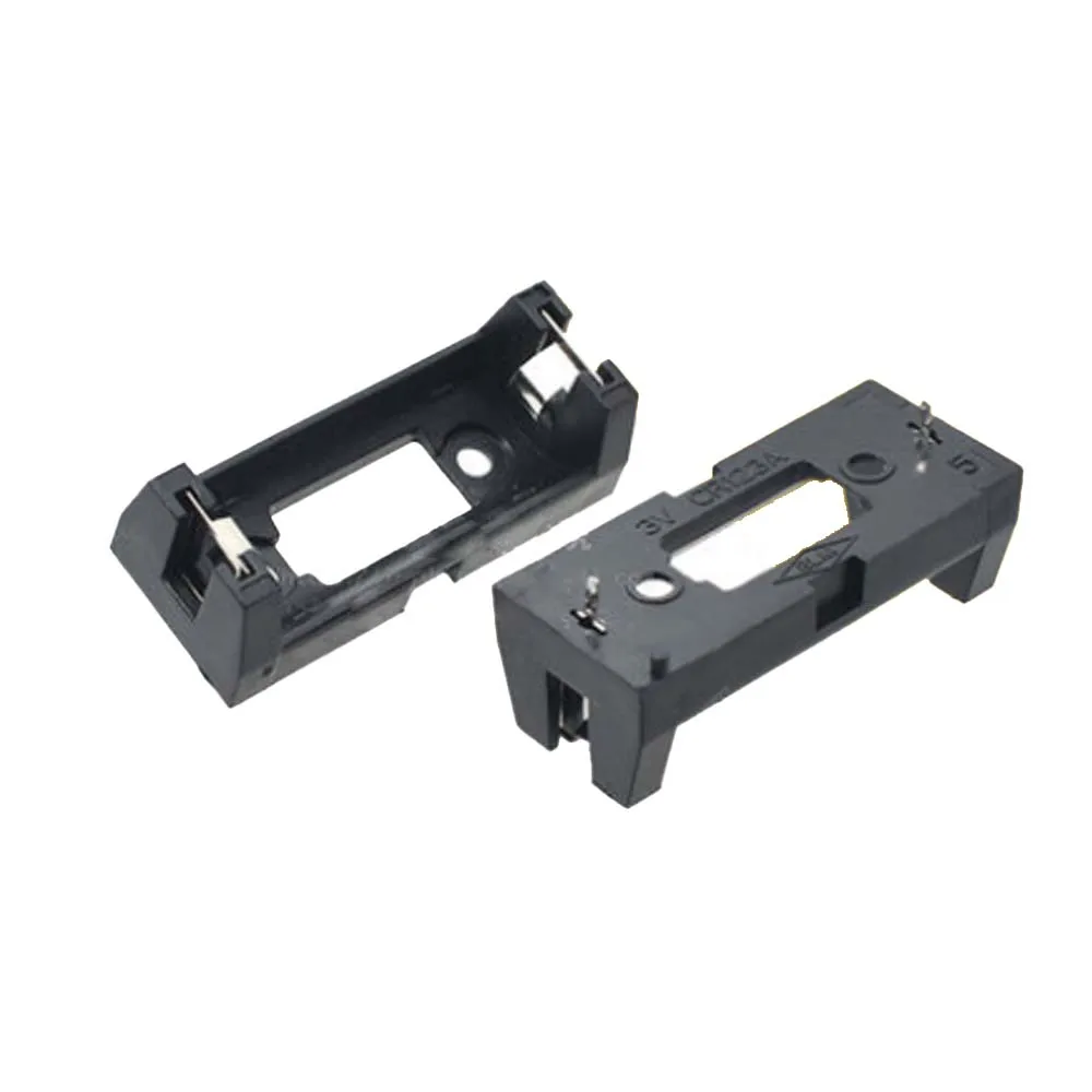 5 Stks/partij Pcb Plug-In Type CR123A Lithium Batterij Houder Socket Zwart