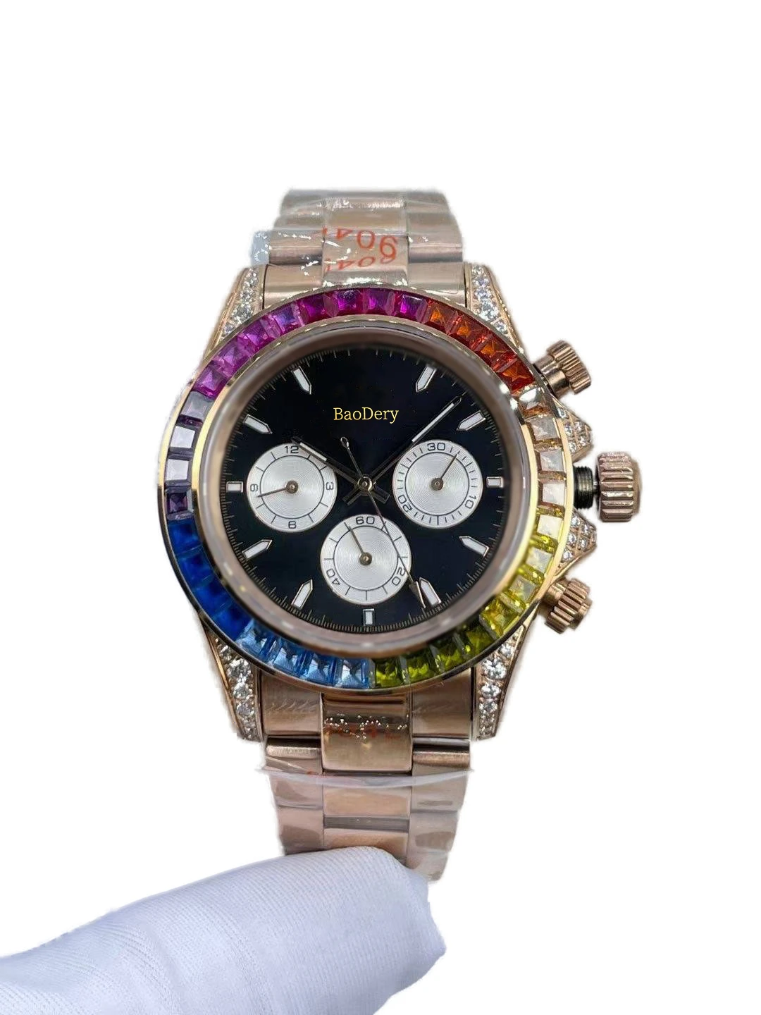 Customized  Logo Men's 40mm watch, mechanical movement, sapphire mirror stainless steel strap, perfect gift item