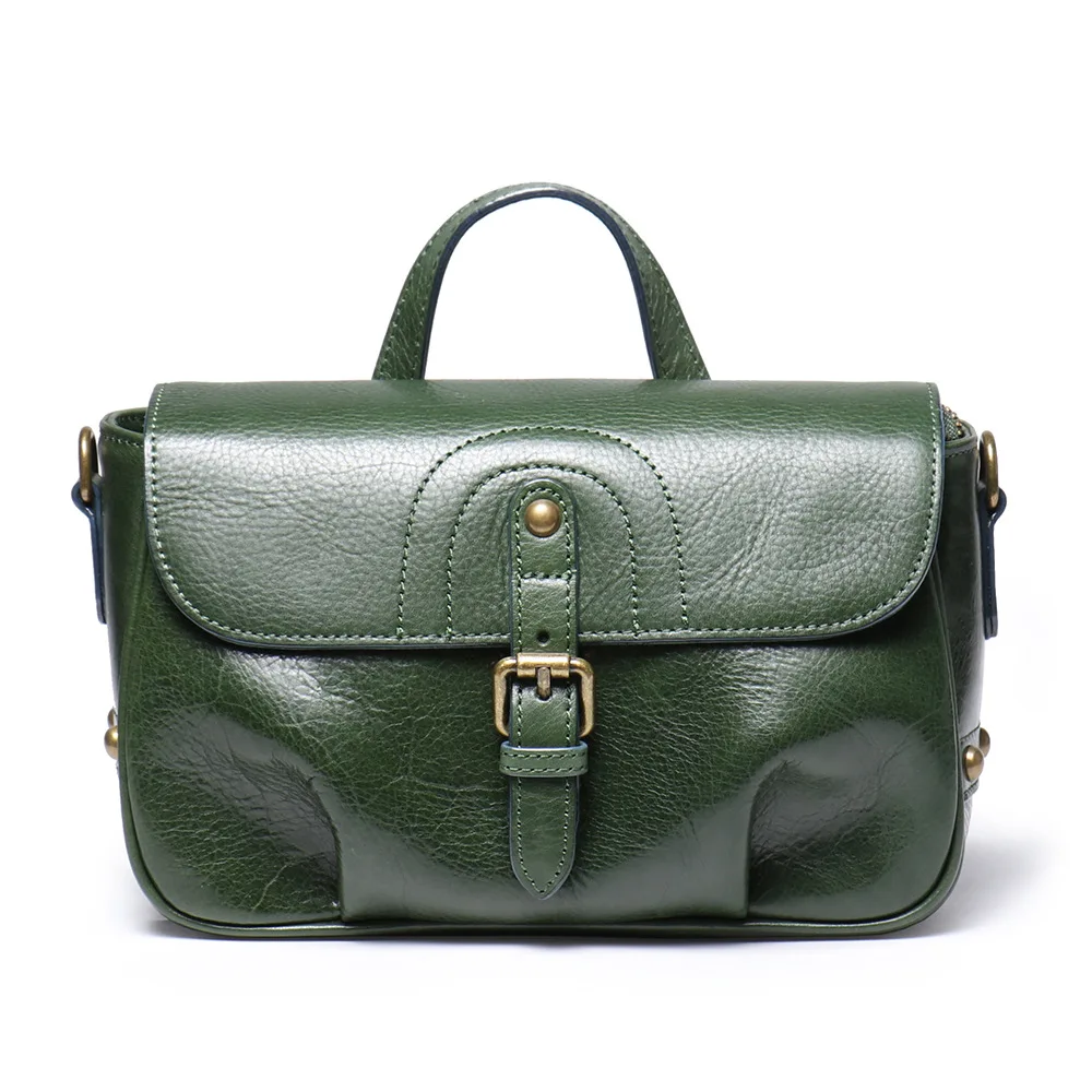 

2025 Vintage Messenger Bag Leather Women's Crossbody Plant-tanned Leather Tote Cowhide Shoulder Designer Luxury Bag