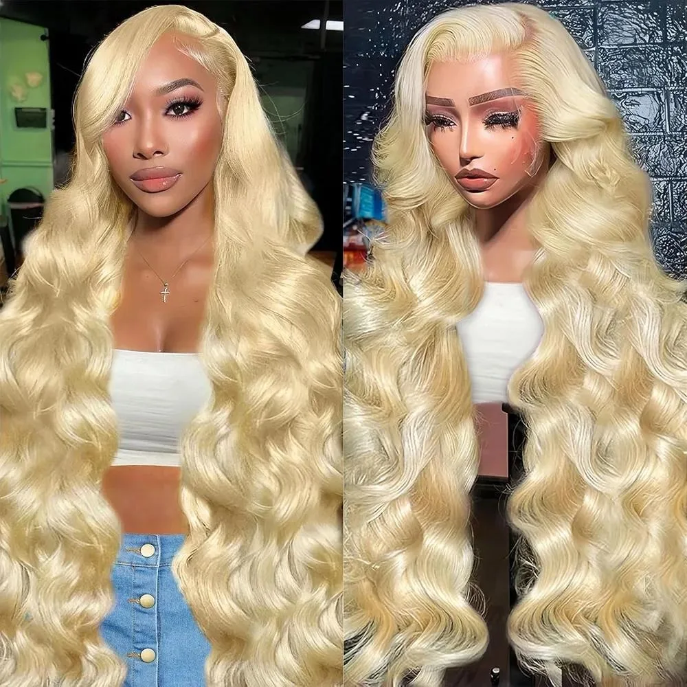 

220% Density 613 Hd Lace Frontal Wigs 13x6 Body Wave Human Hair Wigs Blonde 30 40 Inch Brazilian Lace Front Wigs 100% Human Hair