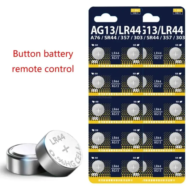 1.5 V AG13/L1154/LR44 Lithium Battery Coin Cell Button Batteries for Low Power Devices Electronics (Pack of 10/20pc)