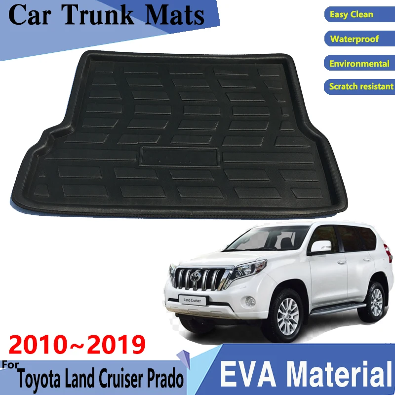 Car Trunk Mat For Toyota Land Cruiser Prado J150 150 7 Seats 2010~2019 Auto Trunk Mat Trunk Rear Easy Clean Pads Car Accessories