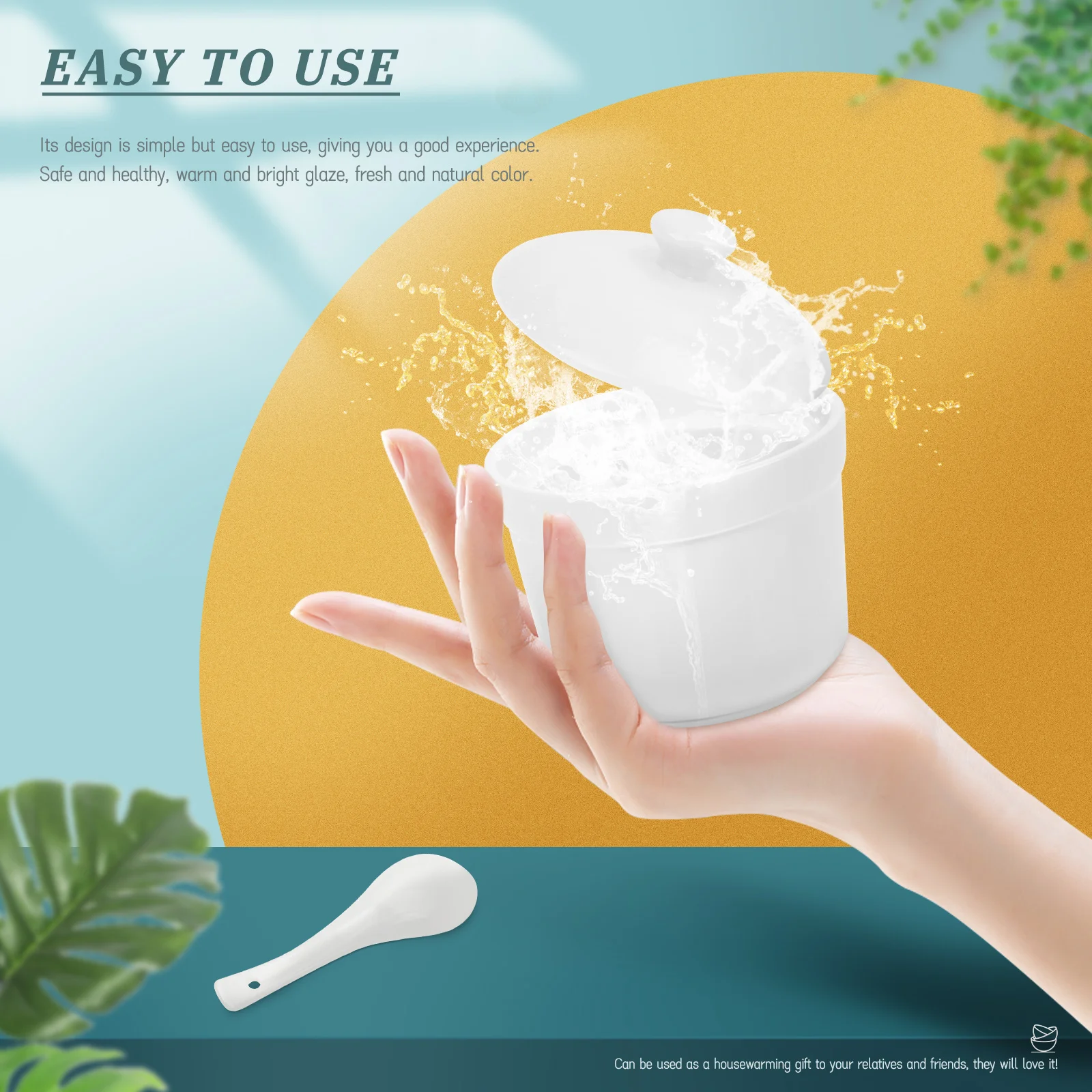 

1Set Ceramic Stewing Bowl with Lid Premium Soup Bowl for Steaming Rice Soup Egg Healthy Cooking Home Hotel Restaurant Use