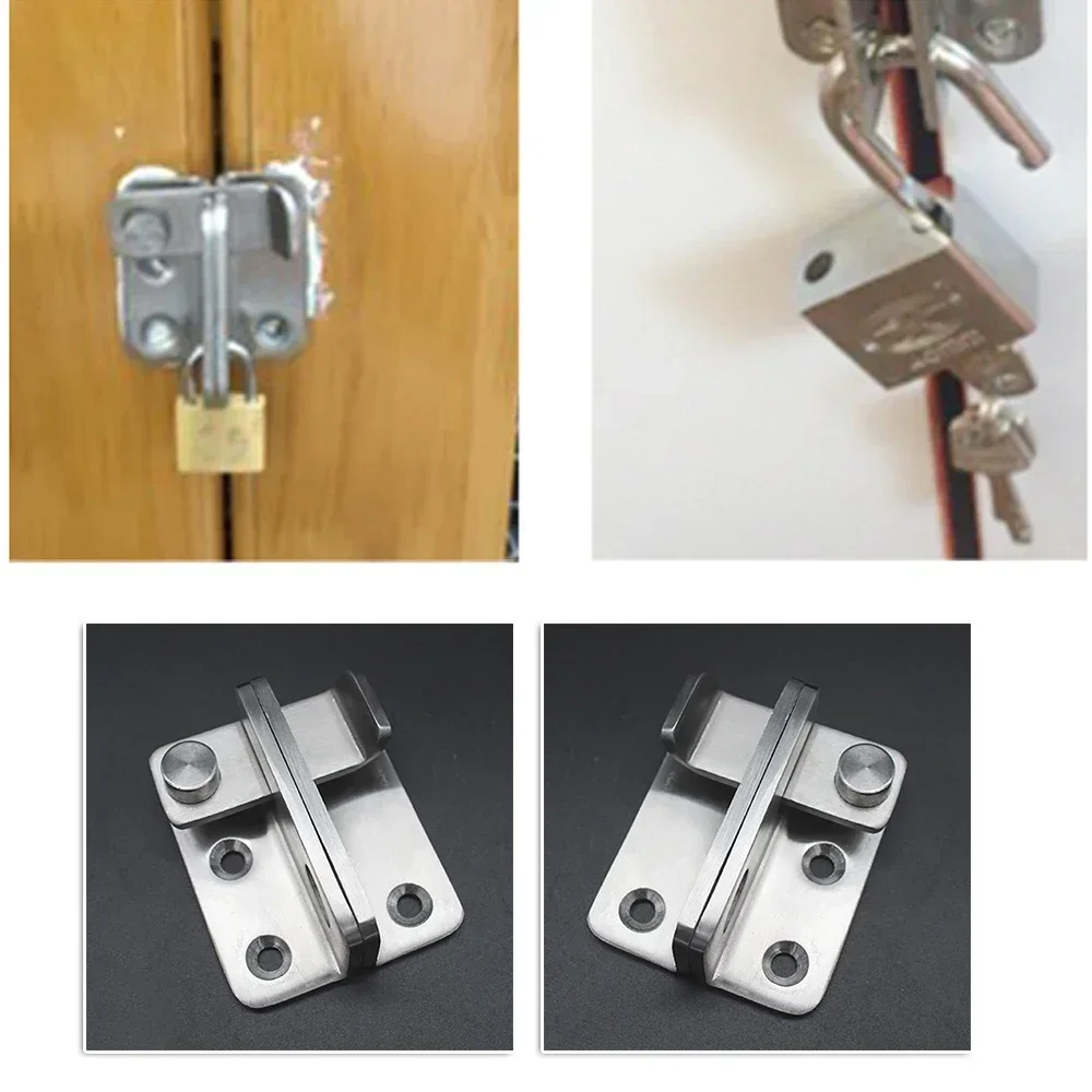 

1PC Stainless Steel Silver Door Bolt Door Lock Free Punching Wardrobe Door Bolt Latch Drawer Lock Safety